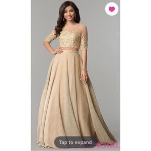 Gold prom dress from prom girl. Never worn before.
